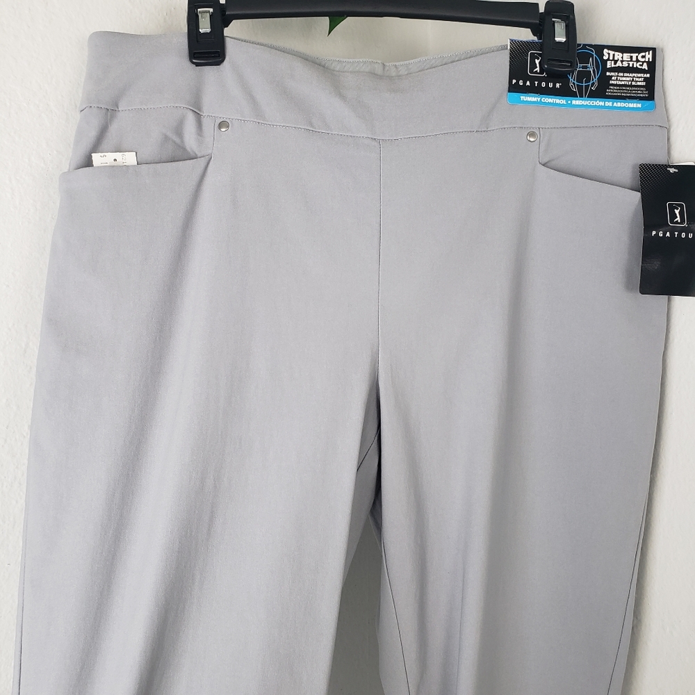PGA Tour Gray Stretch Pull-on Wicking Pockets NEW sz XL